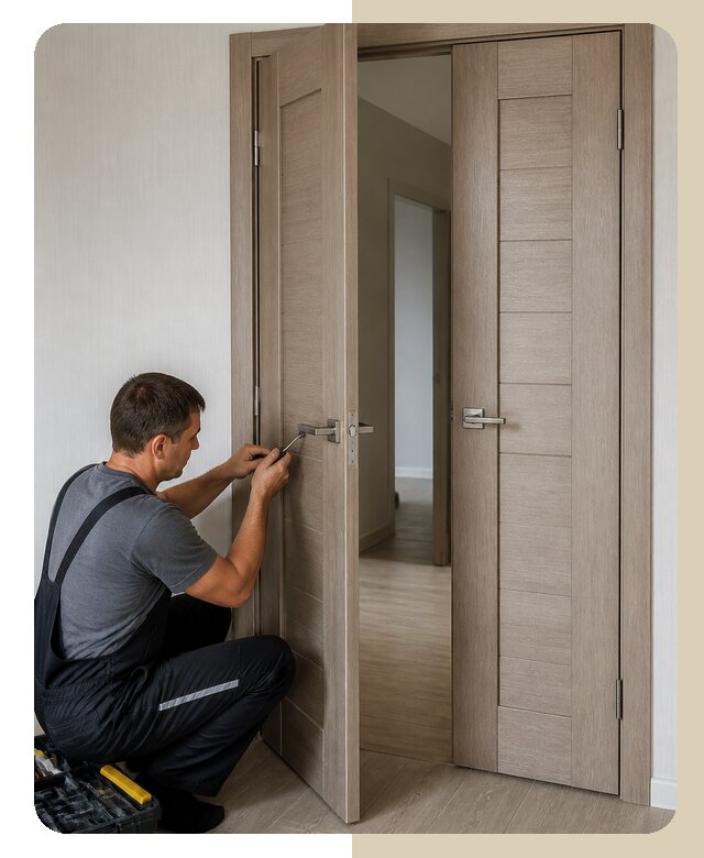 Установка двухстворчатой двери в Курчатове от 6622 р. | Дверной